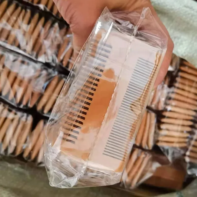 Wholesale Wooden Lice Comb OEM Engraved Logo Black Hair Beard Comb For Home Use
