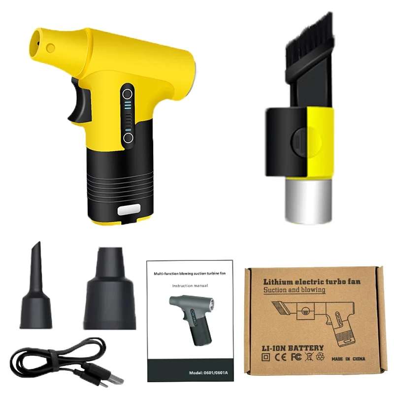 F.EASY.D Tiktok Hot Selling 120000rpm Powerful Mini Turbo Car Air Vacuum Blower For House Computer Keyboard Dust Cleaning