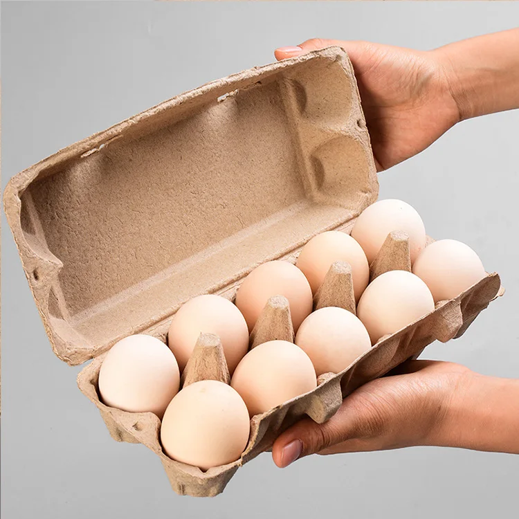 biodegradable custom design fiber paper pulp molded 12 holes chicken eggs cartons trays
