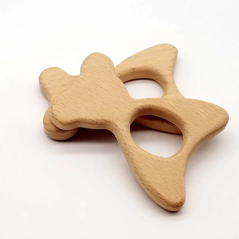Горячая Распродажа, детский деревянный Прорезыватель для зубов в форме животного из бука