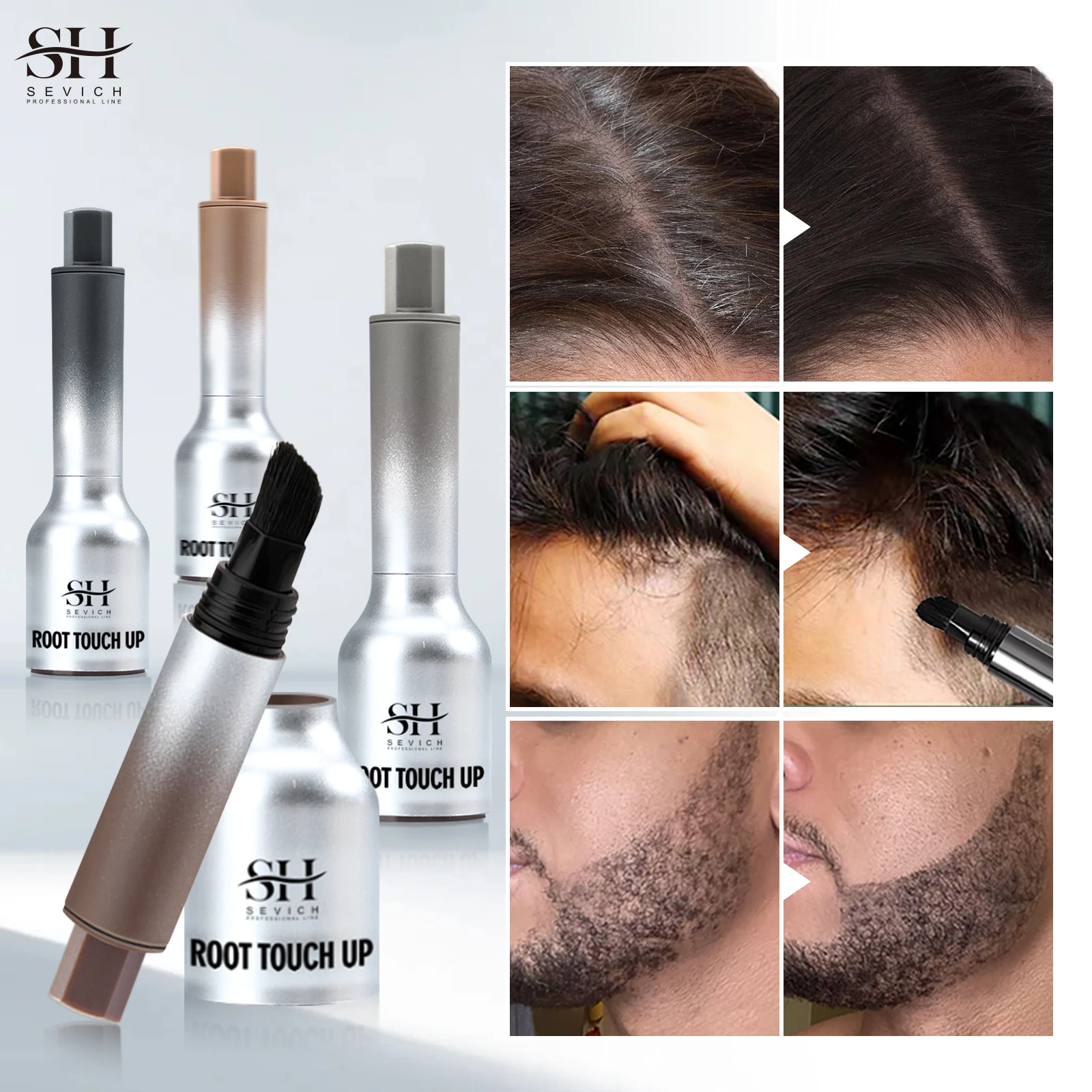 Wholesale Root Touch Up Hair Color Pen Muti-Colors Hairline Concealer Color Dye Stick Shadow Powder