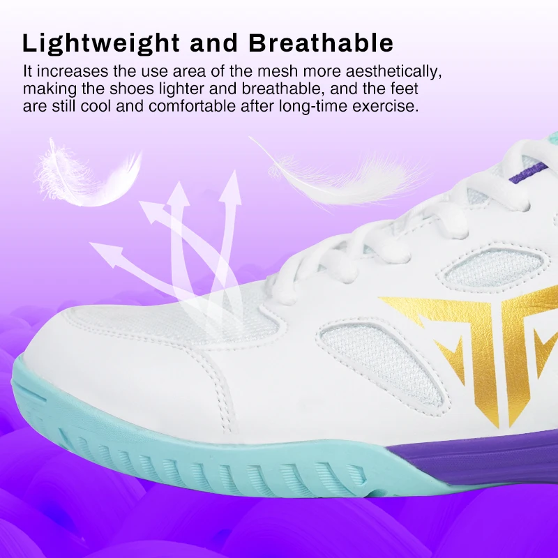 Loki High Quality Telson Microfiber Leather Breathable and Wear-Resistant Badminton Table Tennis Shoes