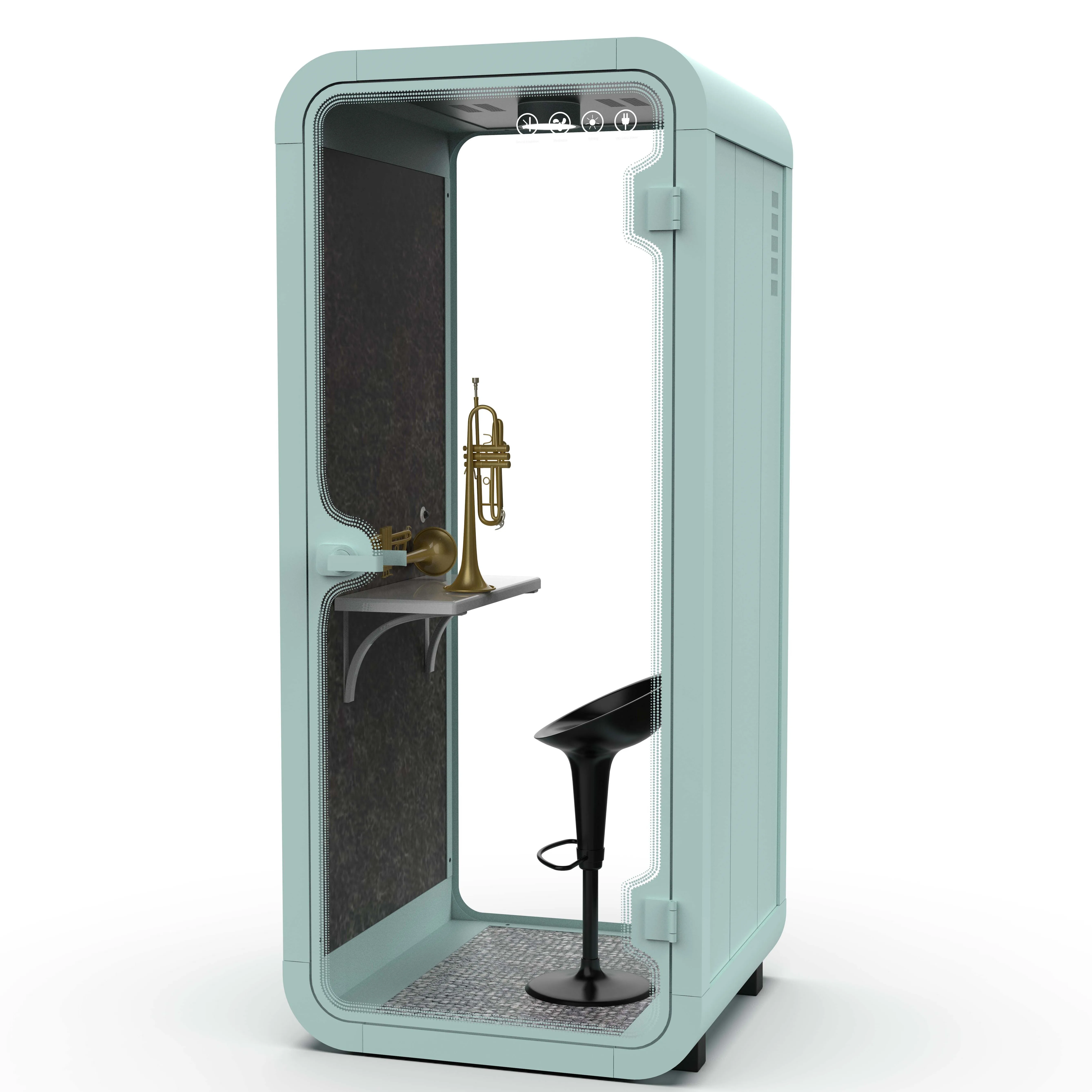 Functional Acoustic Furniture Capsule Design Hearing Protection Indoor Private Trumpet Playing Booth