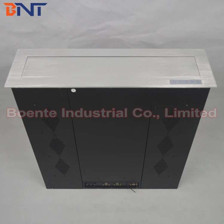 OEM/ODM large 19 inch lift screen monitor flip up Anti-pinch LCD Lift Motorized hidden lift monitor for conference