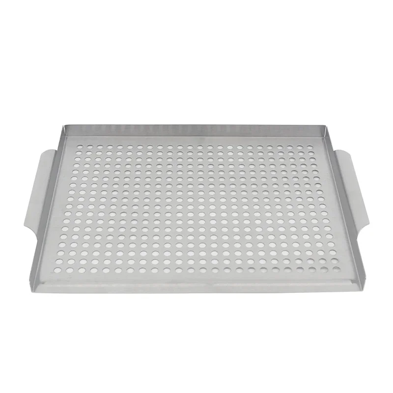 2024 New trend Stainless steel Barbecue Grill pan Kitchen Gadget BBQ grill tray  Barbecue Topper For Out Door BBQ
