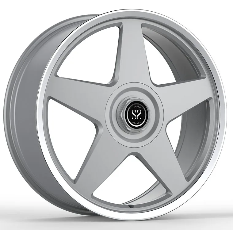 Matt Silver 5-Spokes  Big Cap Forged Rims 22x10.5 5x112 For Audi rs6 c7 2013 year