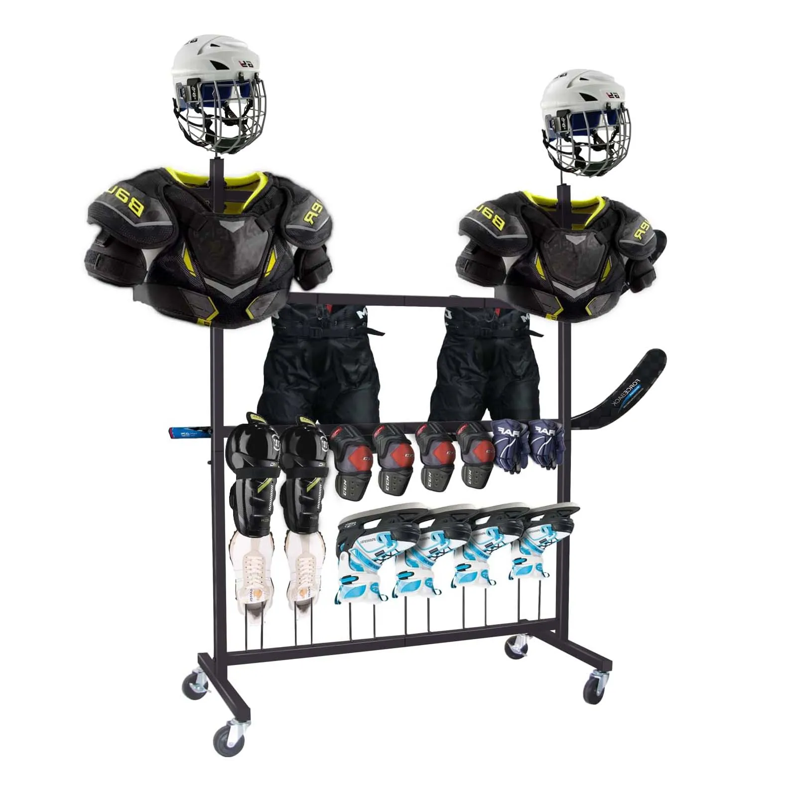 Metal Ice Hockey Stick Holder Sport Equipment Display Storage Rack Sports for Store Garage
