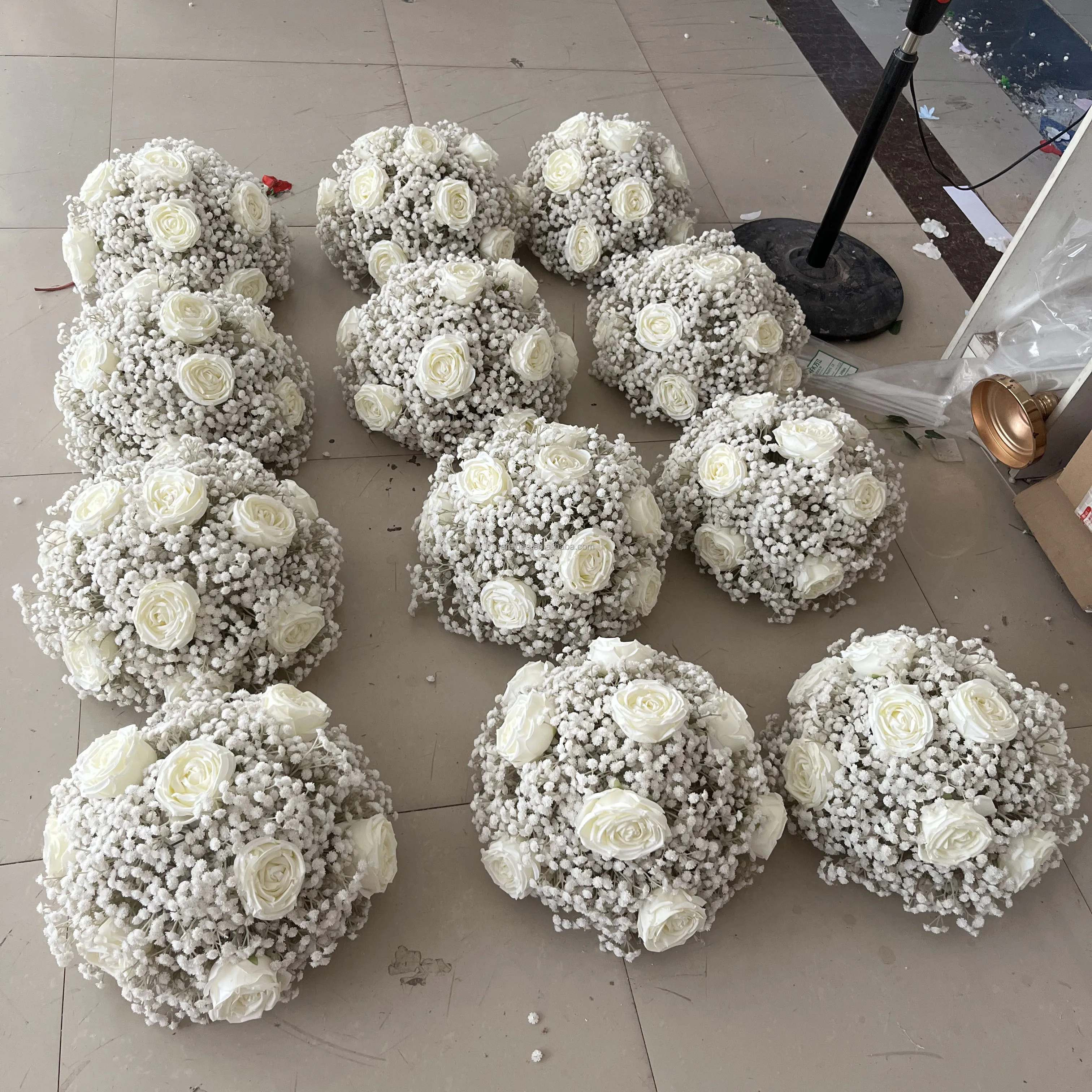 Decorative Table Baby Breath Arrangement Wedding Decoration Ball Artificial Gypsophila Flower Ball Centerpiece