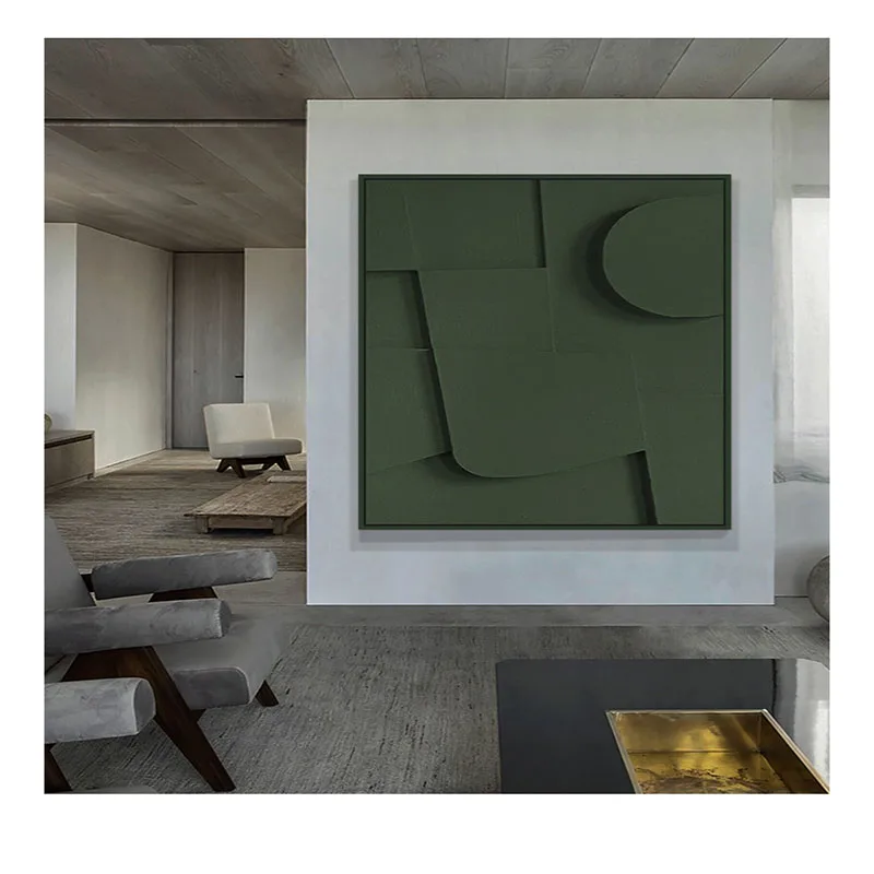 Wooden Craft  Solid Wood Decorative Hanging Picture Sandstone Texture Carving Hanging Picture