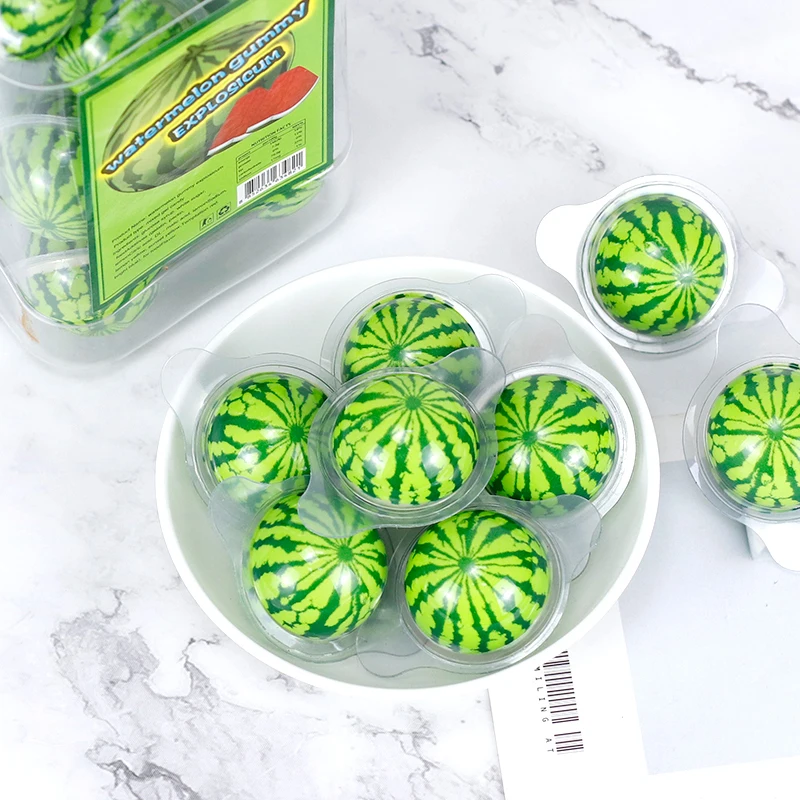 Wholesale Private Label Halal 15G 50 Pieces Ball Fruity Flavours Gummy Candy Soft Fruit Jelly