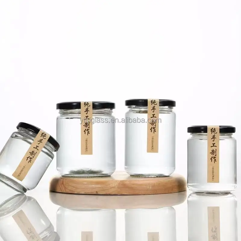 150ml 250ml 300ml 500ml 750ml Empty Glass Honey jar Jam Jars With Lids