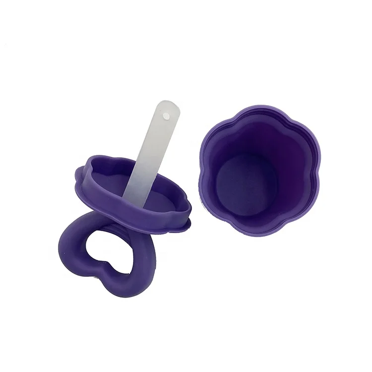RU012 Food Grade Silicone Mini Popsicle Maker With Heart Shape Handle BPA Free Ice Cream Mold Reusable Easy Release Ice Maker