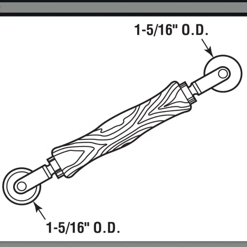 Durable Retainer Rolling Tool Door Window Screen Mesh Installation Tool steel and Wooden Handle Double End Hand Spline Roller