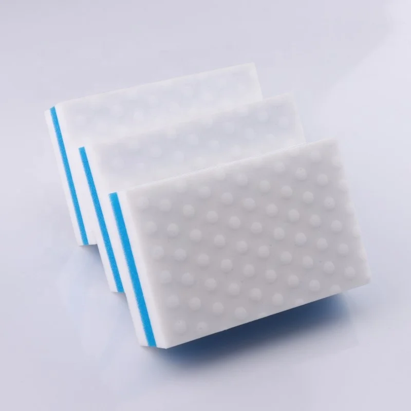 cleaning and household product composite hot pressed melamine sponge with pu sponge melamine sponge portable