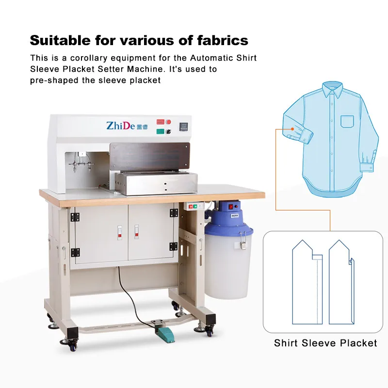 High Pressure Ironing System Shirt Sleeve Placket Pre Shaped Machine Heat Cloth Industrial Garment Press Machine