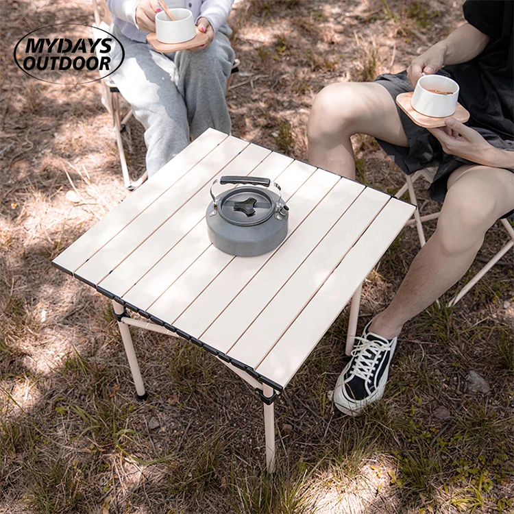 Mydays Outdoor Hot Sale Ultra Compact Aluminum Camping Folding Table with Storage Bag Package
