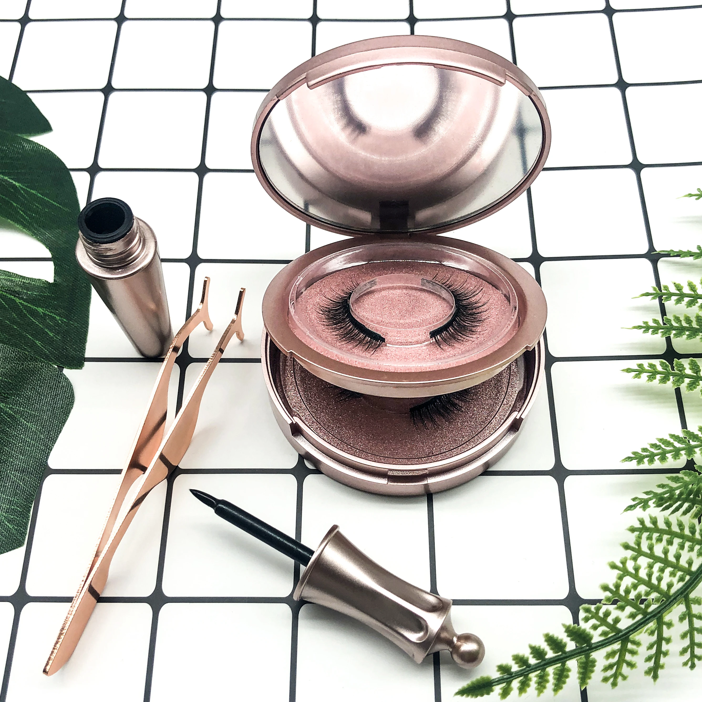 Лидер продаж 2022, две пары роскошных магнитных ресниц с жидкой подводкой для глаз, накладные ресницы и инструменты