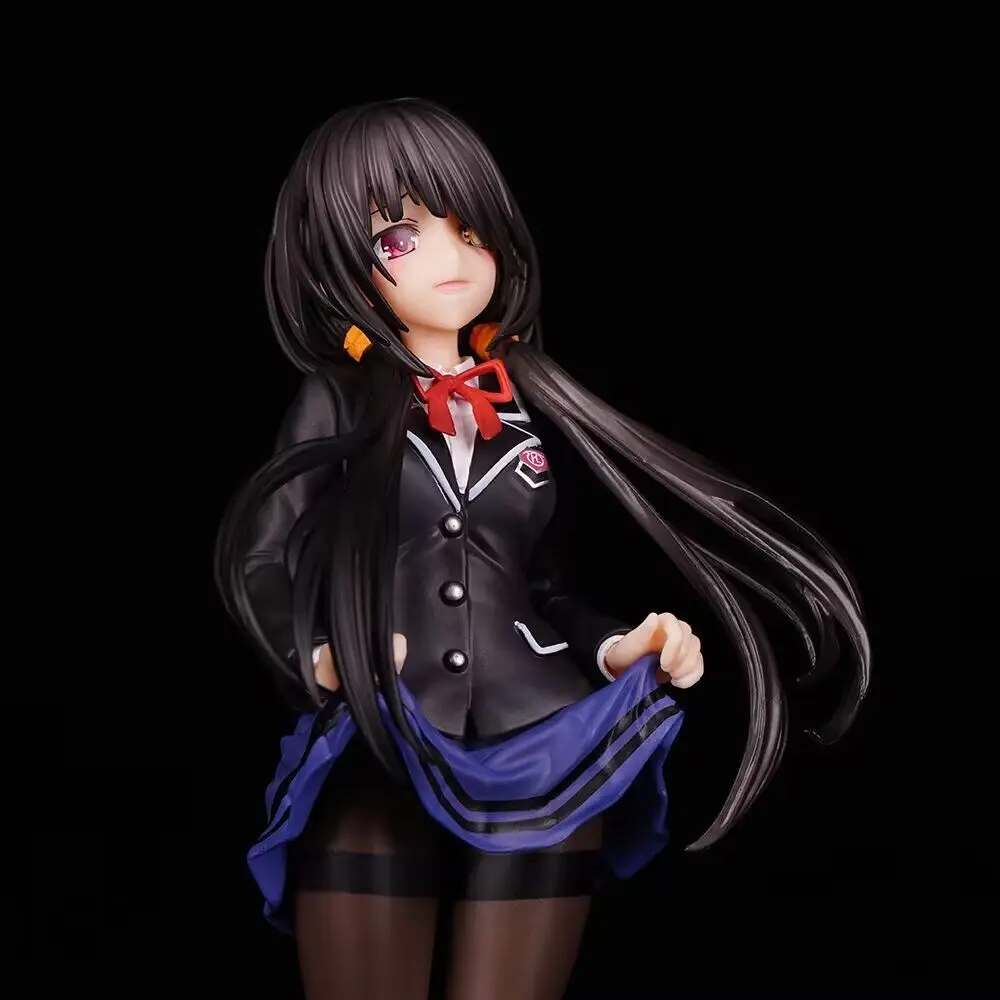 22 5 см новое свидание живая Tokisaki Kurumi/Nightmare сексуальное черное платье коллекционная игрушка ПВХ аниме фигурка