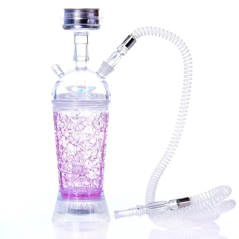 New Jelly Hookah Manufacturer Specializes In Acrylic Hookah Led Light Emitting Smoking Set Portable Car Shisha Cup Hookah