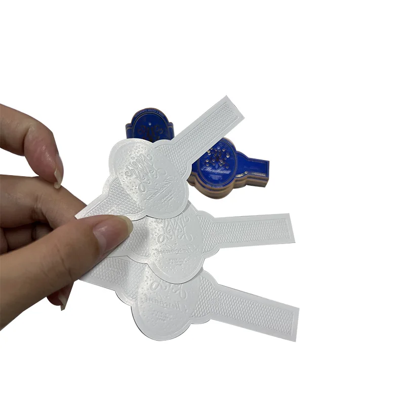 Custom Adhesive Cigar Ring Label with Gold Foil Embossed Logo Soy Ink Flexography Band Label for Stickers