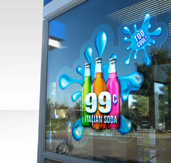 Customized Durable PVC Static Decal Sticker, Holiday Decoration Removable Window Cling