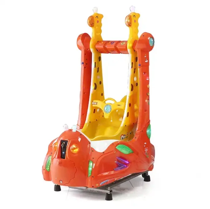 New product coin operated amusement machine kiddie ride cartoon deer electric swing chair game machine for sale