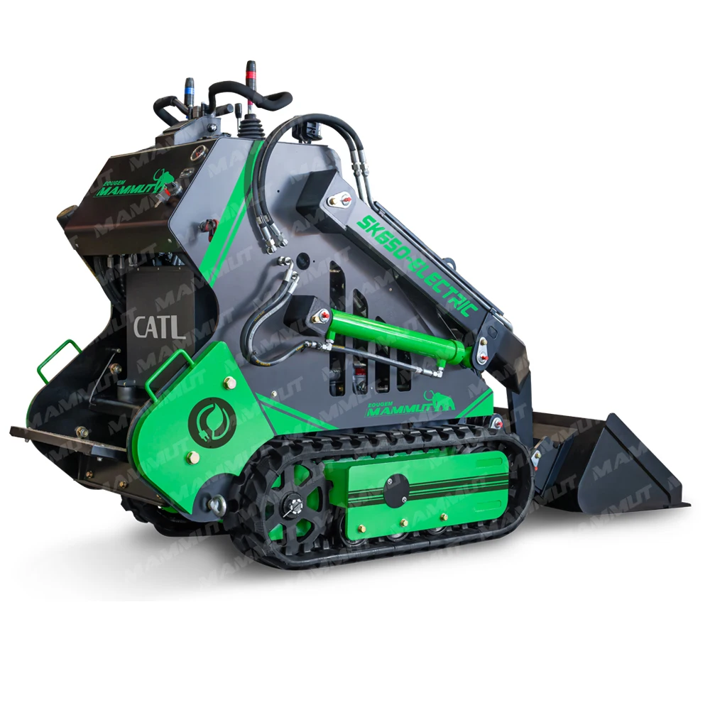 Mammut electric SKE650 stand on 380kg mini skid steer loader with auger