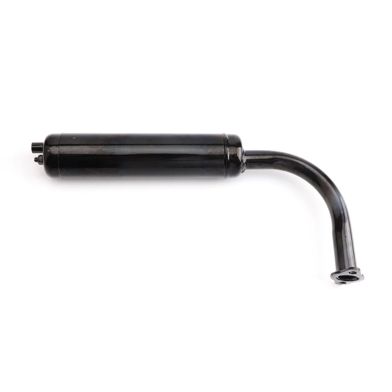 Motorcycle Black Muffler Exhaust Pipe 2-Stroke 49cc 60cc 66cc 80cc Motorized Bicycle Bike