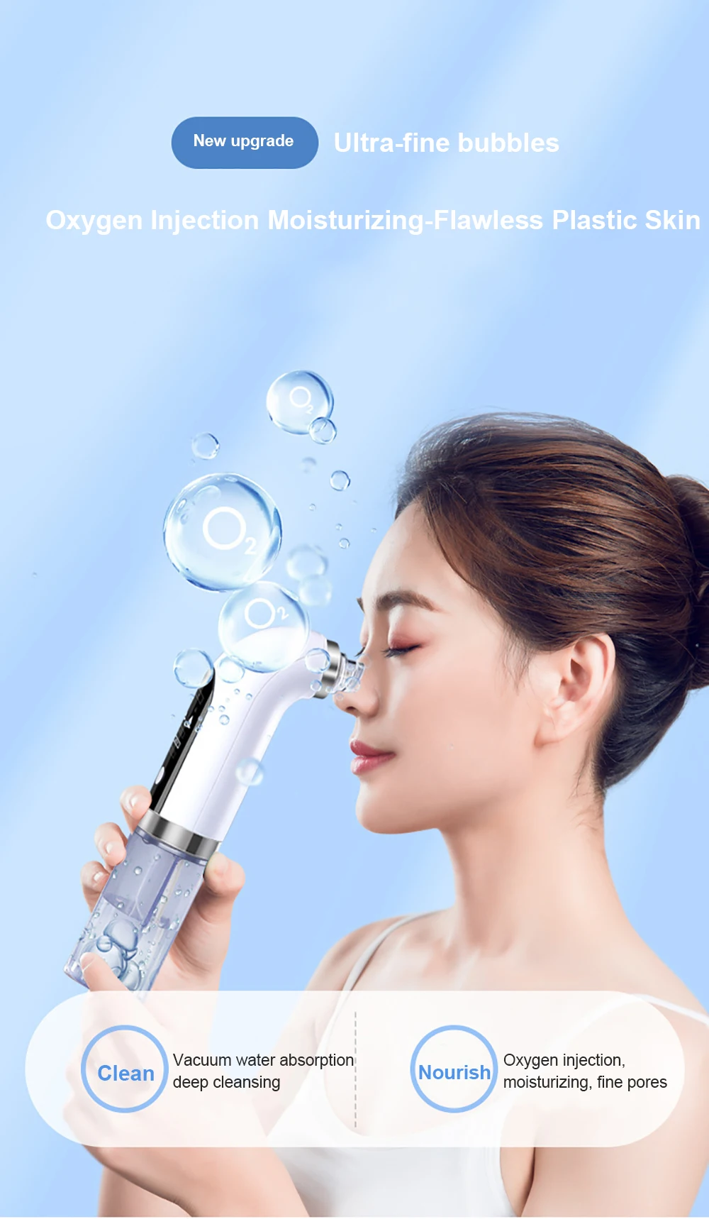 Mini Water Dermabrasion Hydra Peeling Aqua Facial Clean Beauty Machine Small Bubble Electric Blackhead Remover Vacuum Cleaner