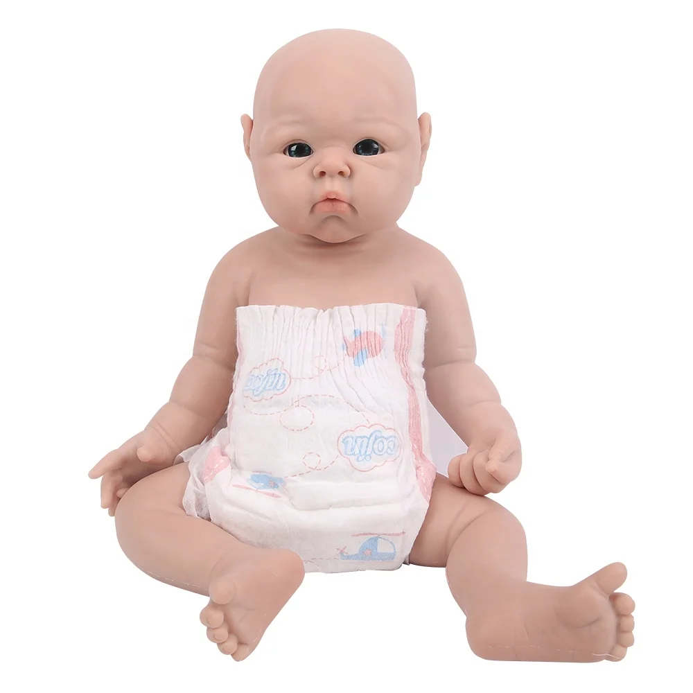19 Inch Realistic Full Body Silicone Baby Doll Good Playmate for Kids