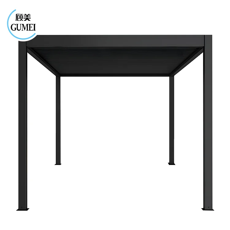 Pergolas and Gazebos Outdoor Pavilion Garden Buildings Retractable Waterproof Bioclimatic Motorized Louvered Pergolas Motorized