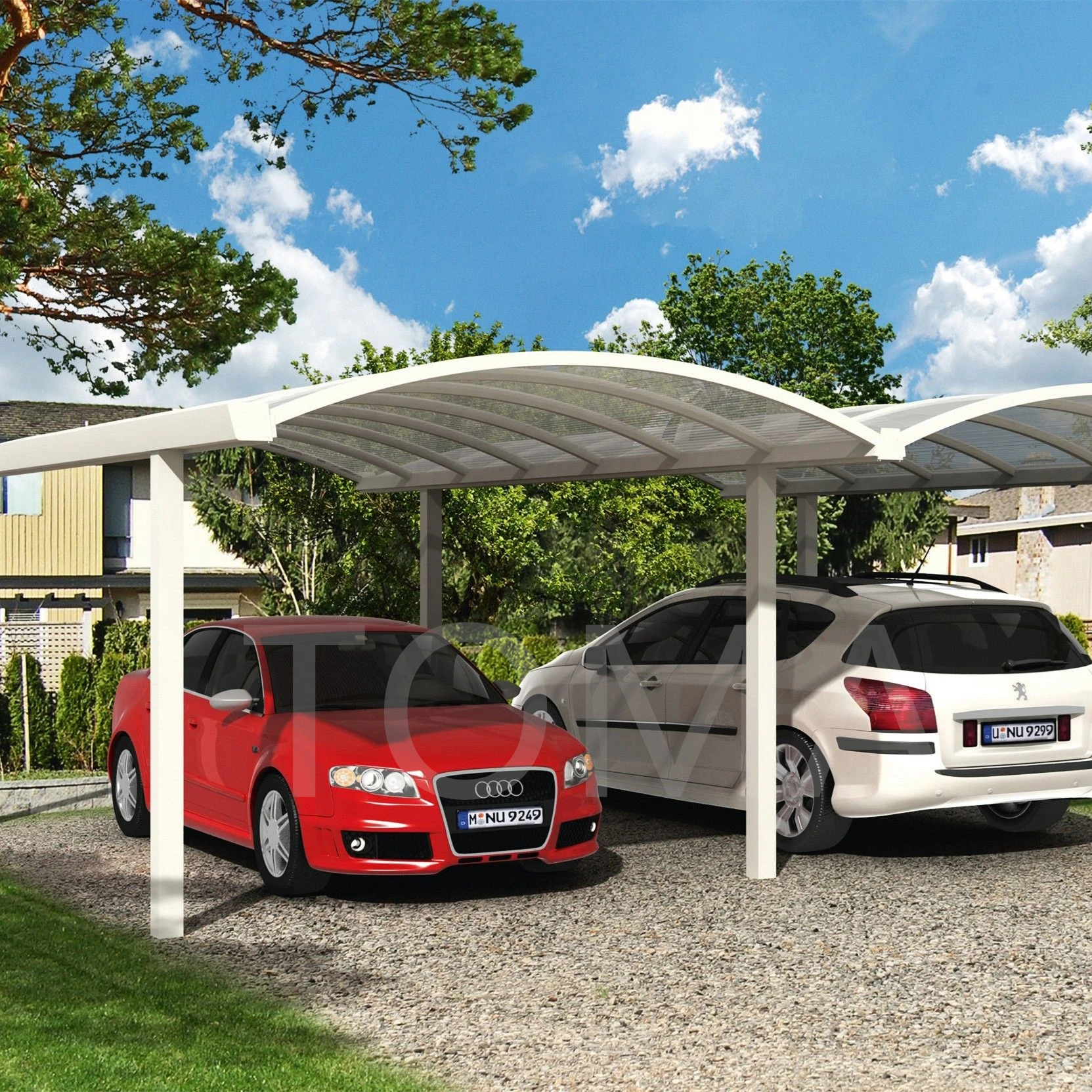 Customized Manufacturer Outdoor Aluminum Waterproof Balcony Patio Terrace Covering Awnings Garage Canopy Large Shelter Carport