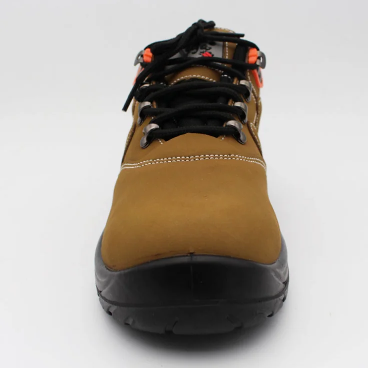 High Quality Factory Safety Shoes Nubuck Safety Footwear PU Sole Injection Steel Toe Work Shoes