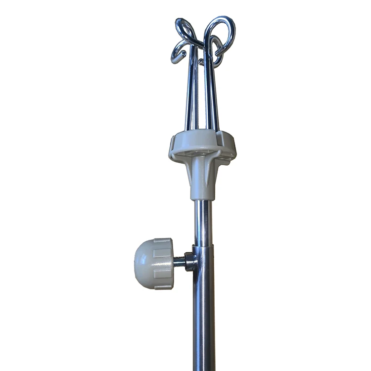 Stainless steel four hooks  IV drip stand