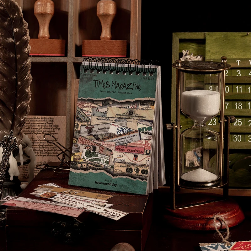 20Pcs Cute Diary Stickers Scrapbooking time magazine Junk Journal Kawaii Decorative Stationery Craft Sticker