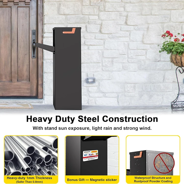 JH-Mech Parcel Box Drop Delivery Cold-Rolled Anti-Theft Lockable Parcel Drop Box for Outside Home and Business Deliveries