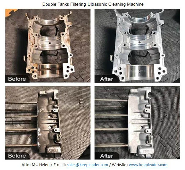 Double Tanks Filtering Ultrasonic Cleaning Machine