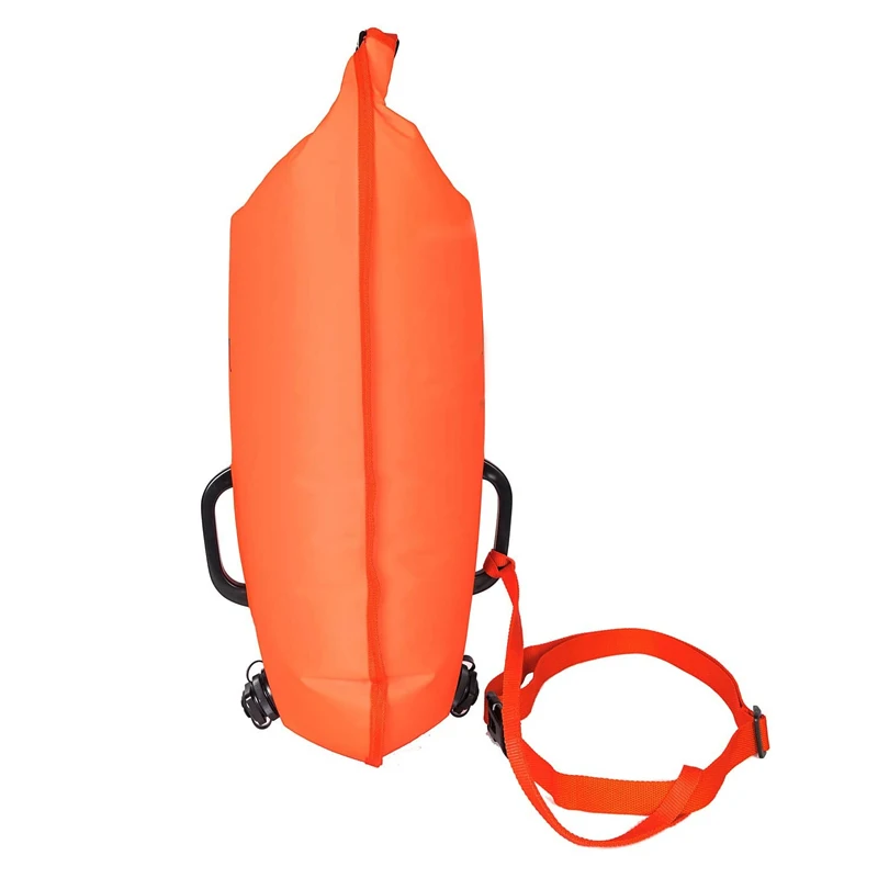 Custom Logo Swimming Training Aid 28L Dry Bag Waterproof PVC Dry Bag, Inflatable Swim Buoy Safe Swim Buoy
