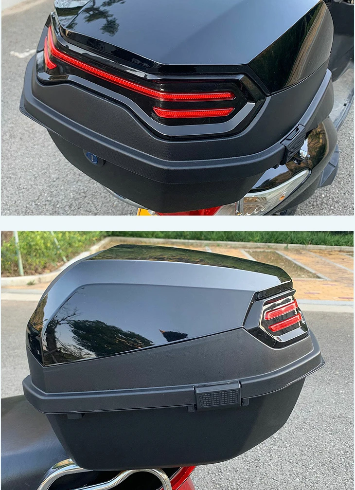 Factory supply double buckle colorful choice dust-proof storage trunk ABS/PP universal best quality electric scooter tail trunk