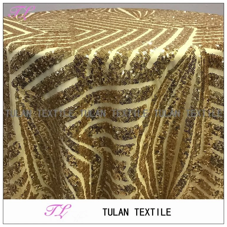 Роскошная золотая вышитая блестящая кружевная Скатерть для свадьбы