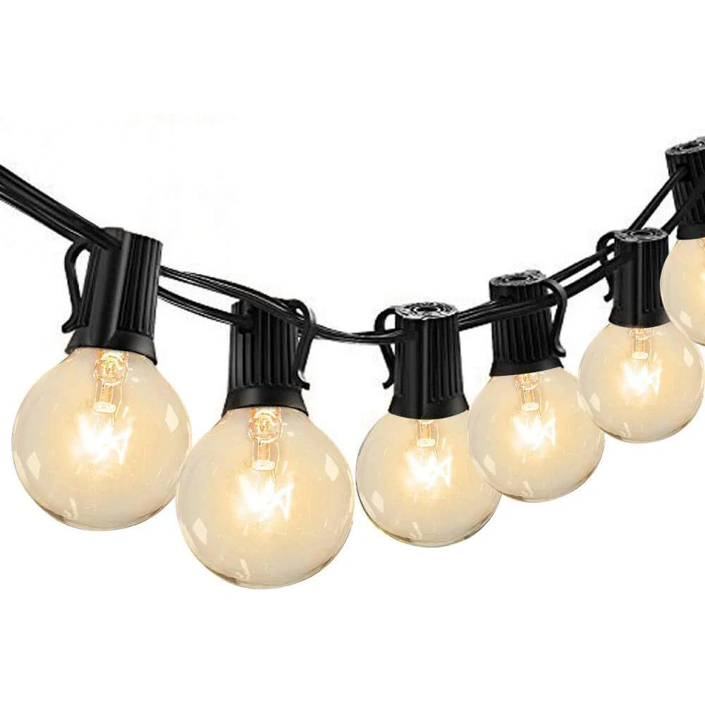 220V 30FT Long Outdoor Waterproof G40 Globe String Lights For Wedding Garden Decoration
