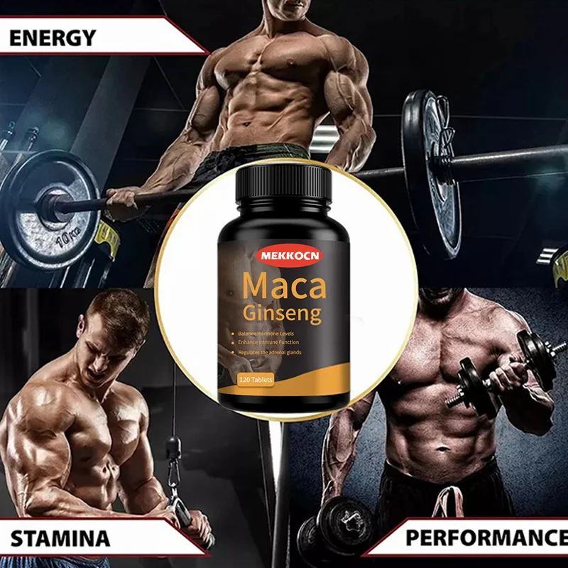 OEM/ODM power natural ginseng capsules maca root capsules with ashwagandha ginseng men supplement ginseng hard capsule