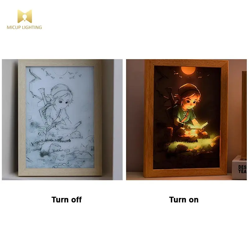 Custom 3d led night photo table lamp picture frame led night lights newmodern led table lamp
