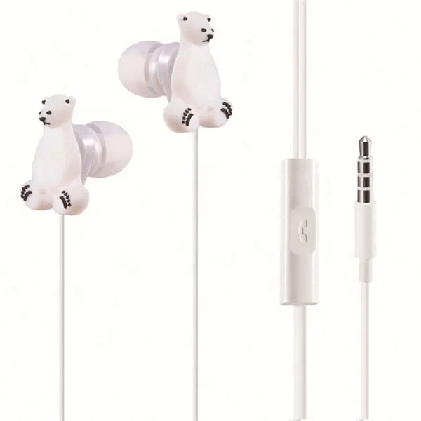 
Hot Sale In USA Cartoon Pvc In-ear Funky Earphones For Girls 