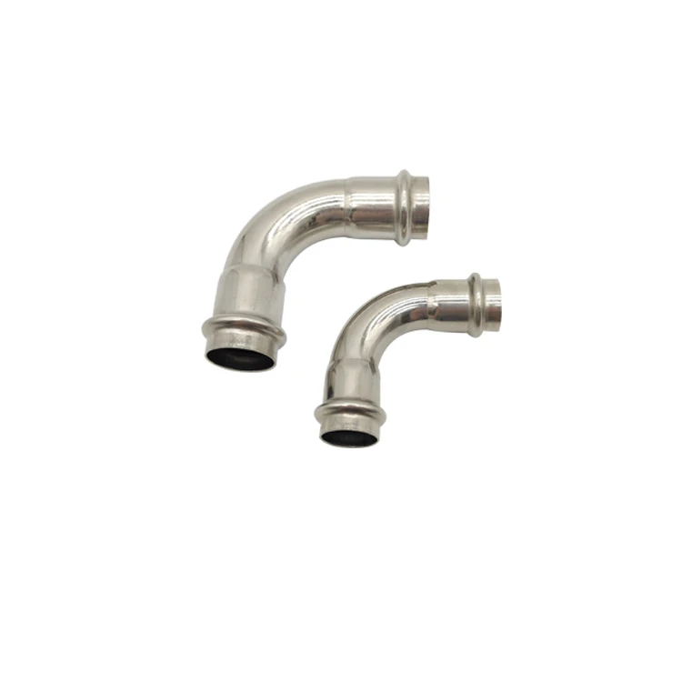 DVGW certificated 90 Degree Elbow Pressed Elbow,Press Tube Fittings  Chinese supplier V-profile Plumbing Press Fitting