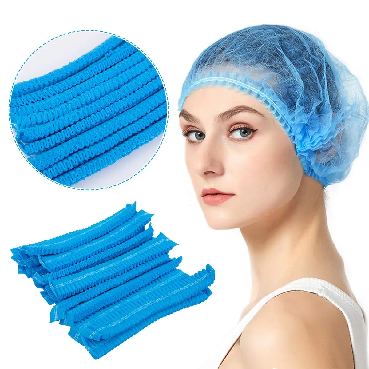 Disposable Nonwoven medical disposable Nurse Protective surgical head cap with Disposable hair Cap