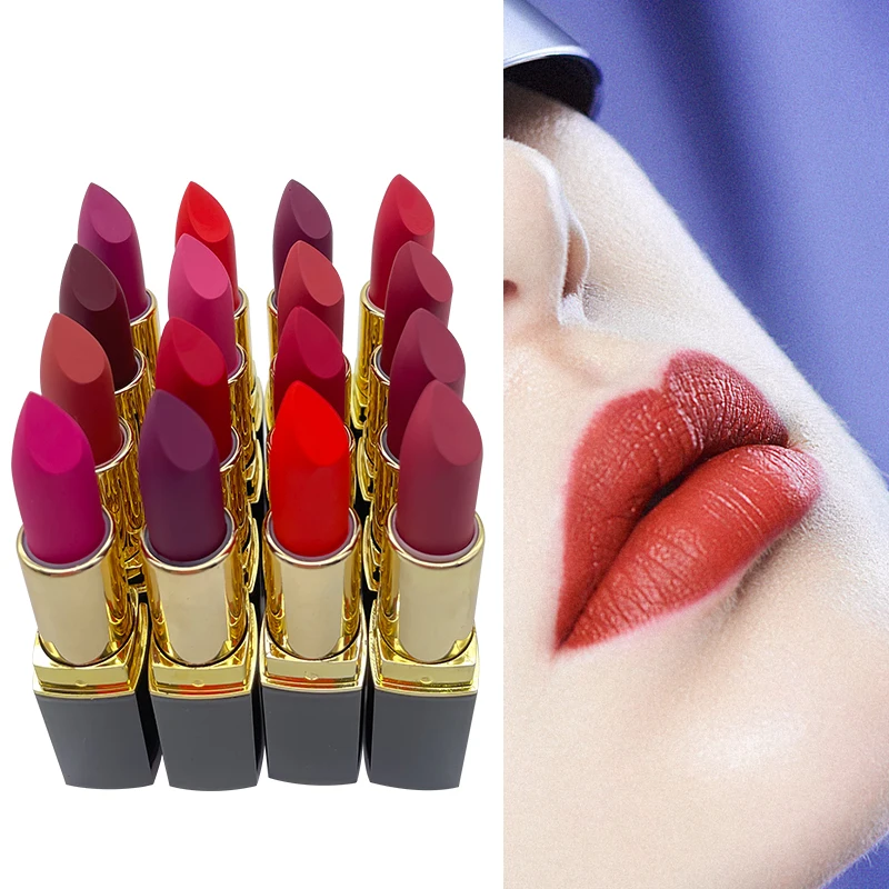 
18 colors OEM private label lipstick custom matte waterproof lipstick nude matte lipstick 