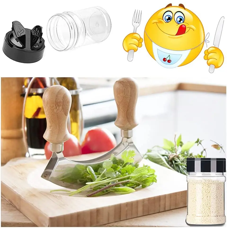 Wholesale Kitchen Pepper Powder Spice Jar With Label Empty Salt Shaker Plastic Spice Bottle Jars For Packaging