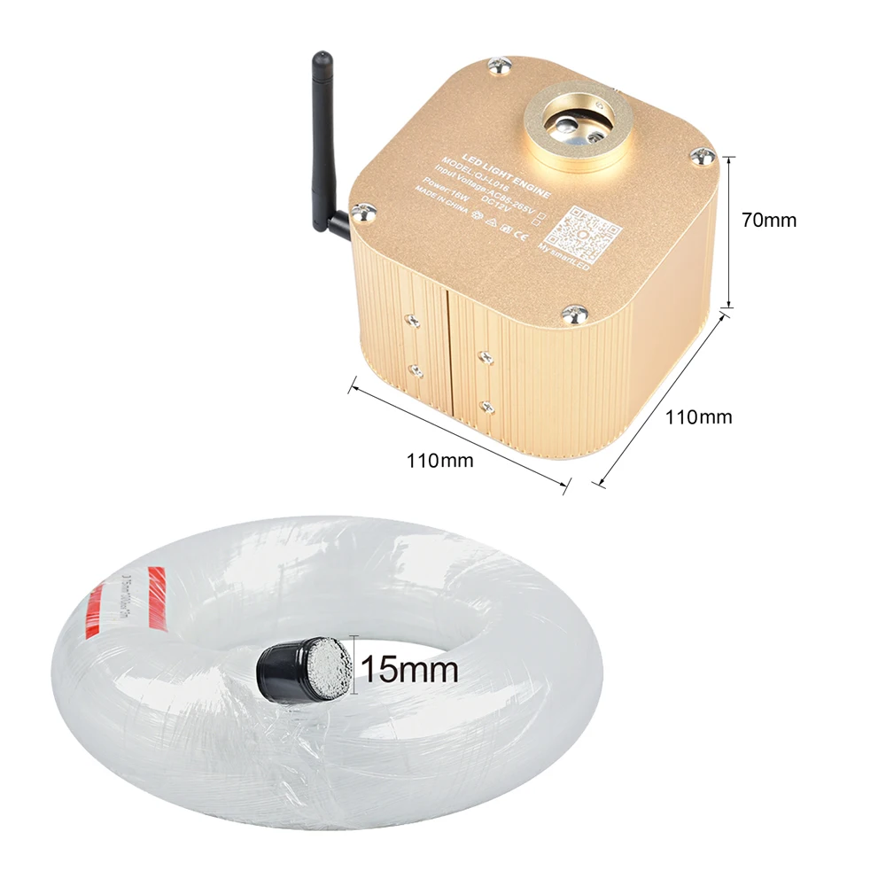  Bluetooth 16W RGBW Twinkle Fiber Optic ceiling lights