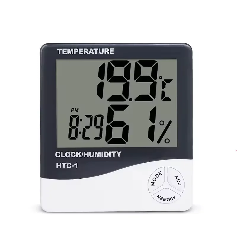 Livestock breeding Large screen digital display thermometer and hygrometer HTC-1 Humidity Temperature Clock